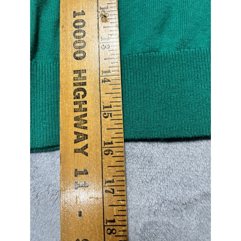 Aritzia TNA Bayport Cropped Sweater Vest Women's Medium Green Quarter Zip Polo - Picture 4 of 6